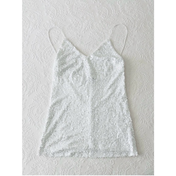 Lulus Force of Fashion White Backless
Sequin Mini Dress Large - Picture 2 of 7